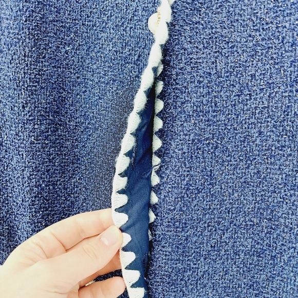 NEW Alexia Admor Blue & White Short Sleeve Dry Clean Button Up Dress 1747 - Picture 4 of 9